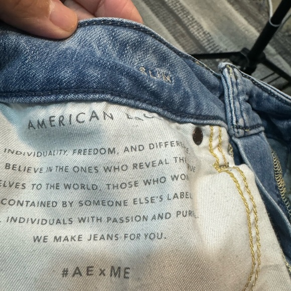 AMERICAN EAGLE Jeans Women 28x30 Next Level Airflex Slim Destroyed Jeans - Picture 15 of 15